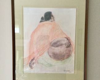 Framed Navajo Art by R.C. Gorman