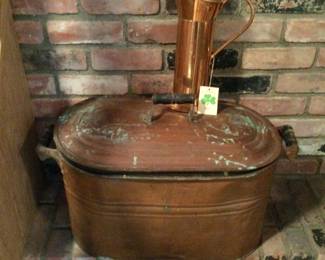 Copper Boiler Wash Tub Reproduction Copper Milk Pitcher made in Ireland