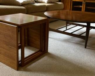 MCM Vintage Pull Apart Side Tables, MCM Coffee Table (see top of table in following picture)