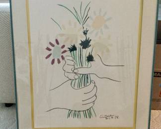 Picasso Lithograph "Bouquet of Peace"