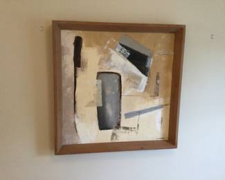 Oil on Canvas Abstract by E. Schnabel (1956)