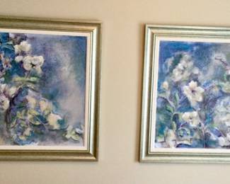 Oil on Canvas Floral Framed Art