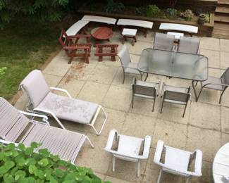 Various Patio Furniture Pieces