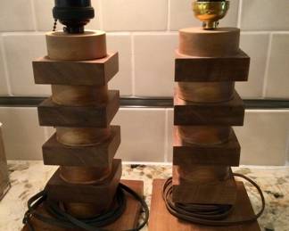 Wood Stack Lamps