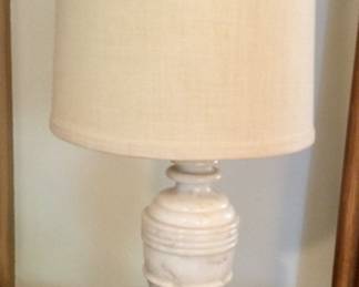 Numerous Alabaster Lamps throughout