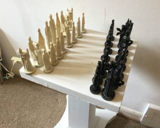 Vintage Peter Ganine Chess Piece Set