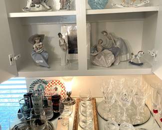 Lladro and Lenox porcelain.