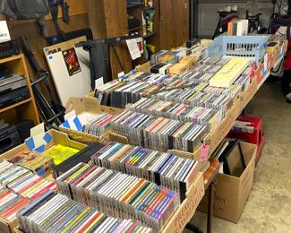 Old and newer collectible CD's and DVDs.