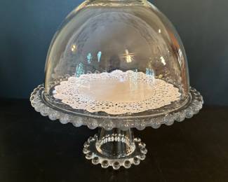 Glass pie plate & cloche