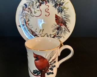 Lenox "Winter Greetings" cup and saucer