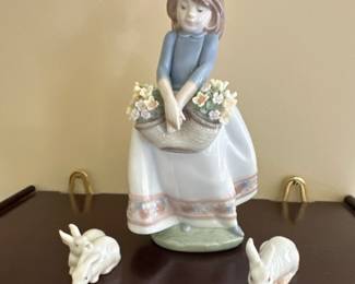Lladro May Flowers girl figurine