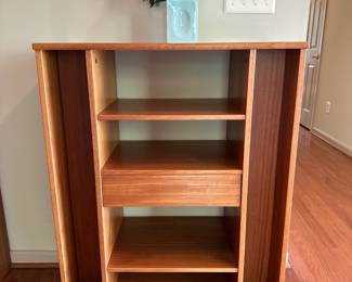 Danish teak media shelf unit