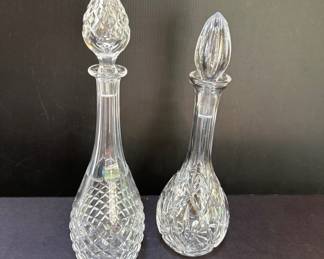 Baccarat and Waterford crystal decators