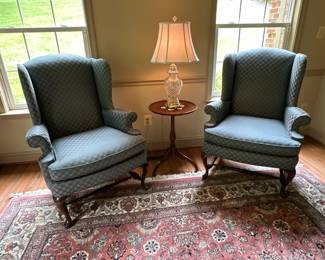 Vtg. wingback chairs