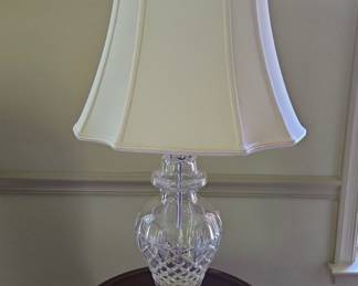 Waterford style crystal table lamp