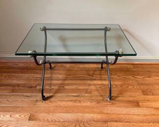 Glass top end table