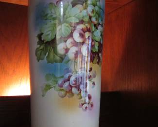 Vintage Cylinder Hand Painted Vase