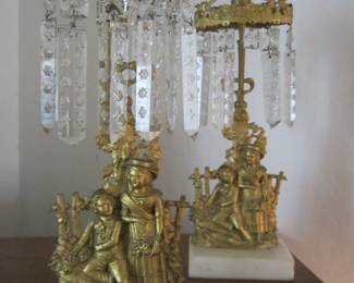 Antique Victorian Girandole Candlesticks