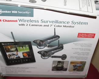 two cameras and a monitor