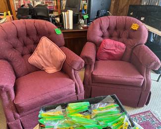 matching Side Chairs, Pillows, Box of Jewelry
