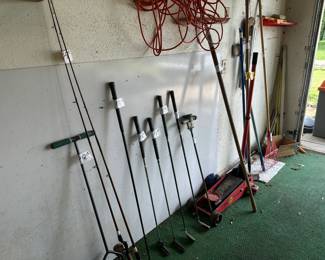 Floor Jack - Extention Cords - Golf Clubs - yard Tools
