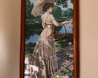 VINTAGE PAIR OF LADIES WITH PARASOLS