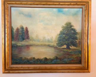 Antique Oil Painting Landscape