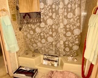 Old bathroom, shag rugs