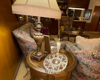 Round Vintage End Table