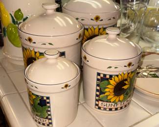 canister Set by Susan Winget Sunflower