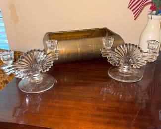 Paden City Glass Candle Stick Holders