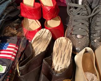 Vince Camuto Red Heels, Peace Clogs and others
