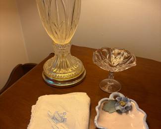 Vintage Crystal Lamps with brass