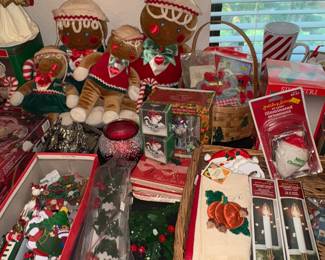 Variety of Christmas Decorations and ornaments
