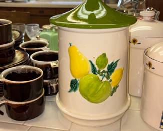vintage fruit cookie jar