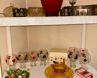 Cards Theme Glasses, Miniature Tea Set, Sandwich glasss