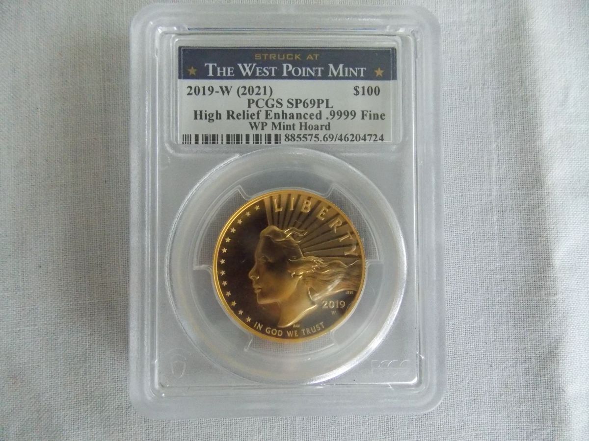 2019 W $100 Gold Coin High Relief Enhanced .9999 Fine