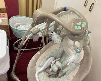 baby swing, baby bed, kid stuff