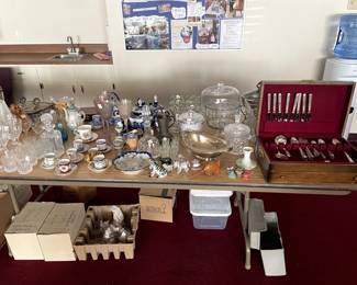 Silver, Crystal, Glassware, Tea cups