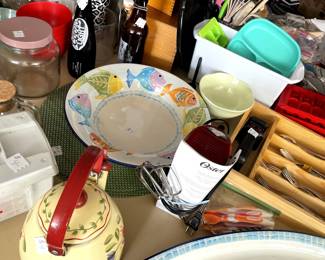 serving dishes and kitchen ware