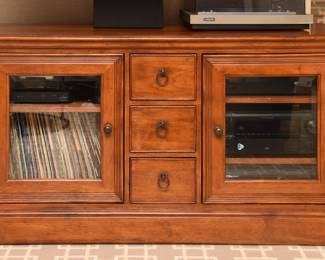 Solid Maple Wood Entertainment Cabinet