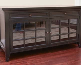 Hooker Solid Mahogany Glass Front Storage Cabinet
