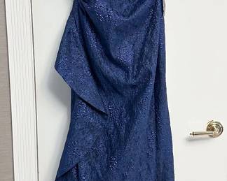 Teri John Beaded Blue Evening Gown New With Tags