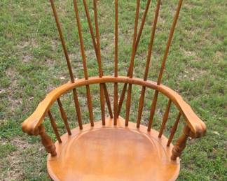 Antique Nichols Stone Windsor Fan Brace Back Arm Chair