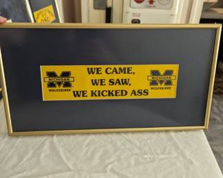 University of Michigan Sports Memorabilia