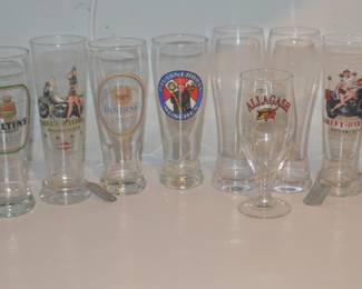 ASSORTED BEER GLASSES
