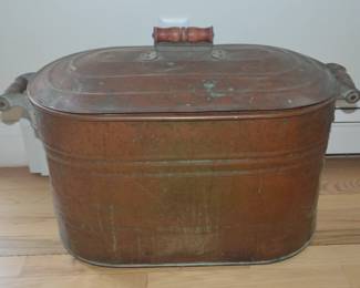 Antique Large Copper Pot with lid