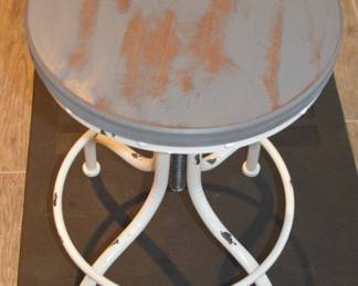 Industrial and rustic style swivel stool
