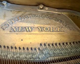 Steinway & Sons ebonized baby grand piano, made exclusively for L. Grunewald Co. New Orleans