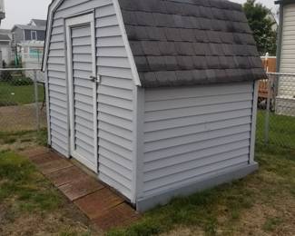 Shed is 8 ft. wide and 7 ft. deep